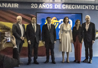 Ryanair celebra 20 años de inversión Y crecimiento en España